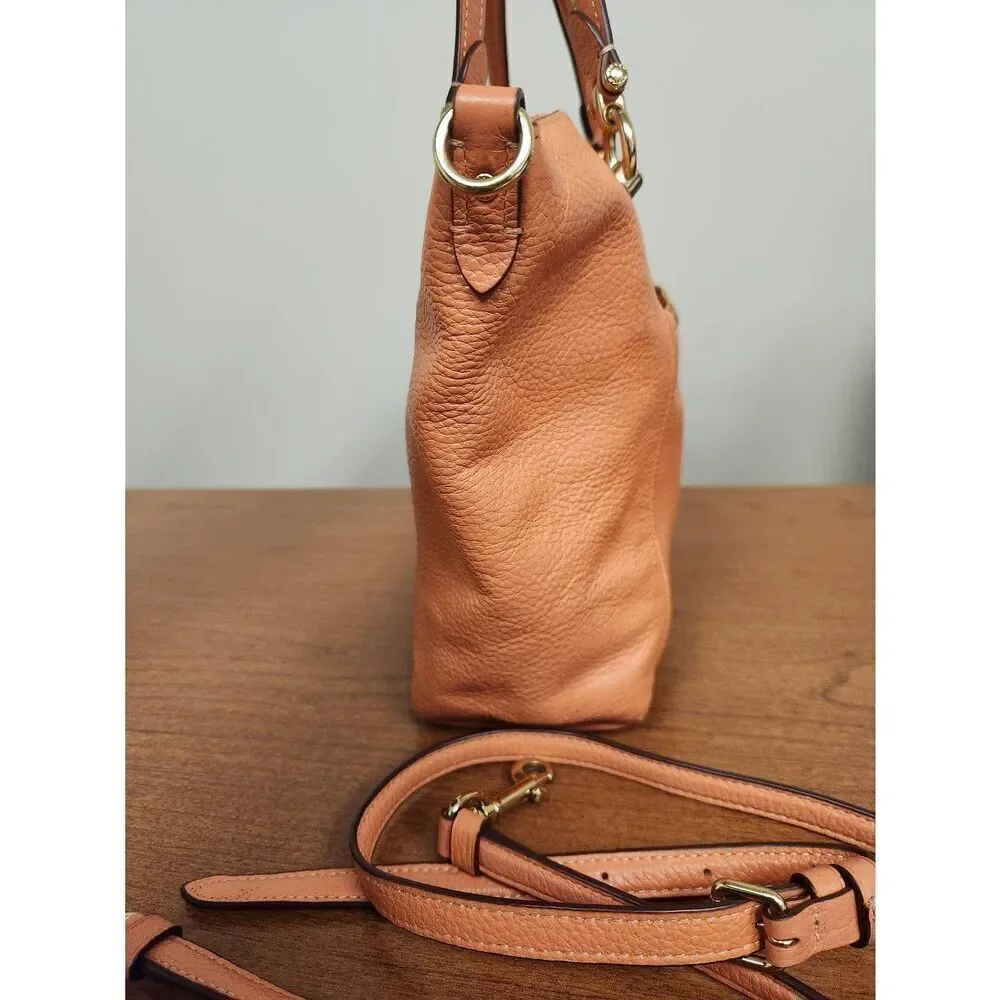 Coach Kacey Satchel Bag with crossbody strap light coral.  Beautiful